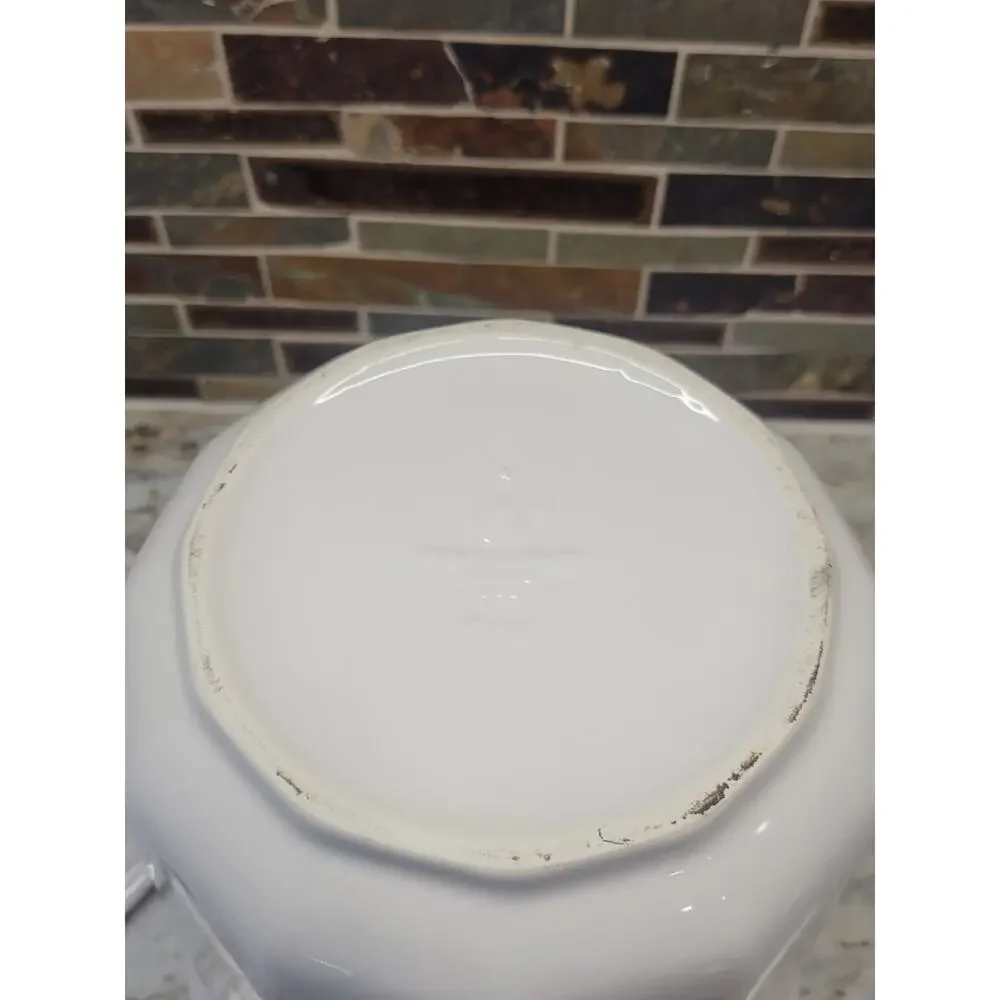 Vintage Heritage White Pfaltzgraff Extra Large Canister & Lid